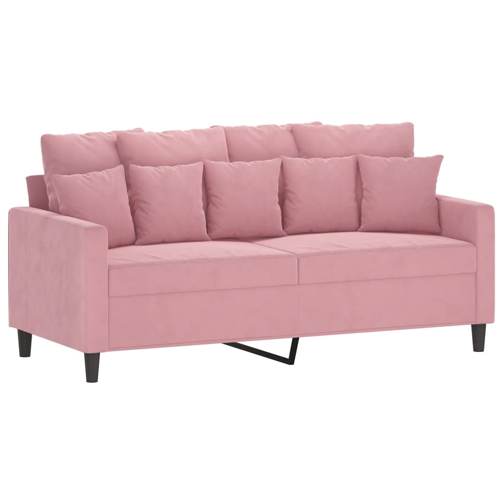 Tweezitsbank 140 cm fluweel roze is nu te koop bij PeponiXL, paradijselijk wonen!