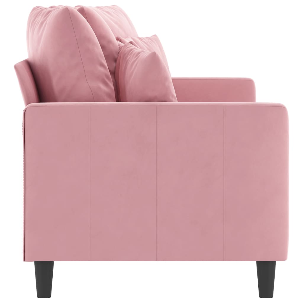 Tweezitsbank 140 cm fluweel roze is nu te koop bij PeponiXL, paradijselijk wonen!