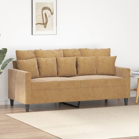 Tweezitsbank 140 cm stof bruin is nu te koop bij PeponiXL, paradijselijk wonen!