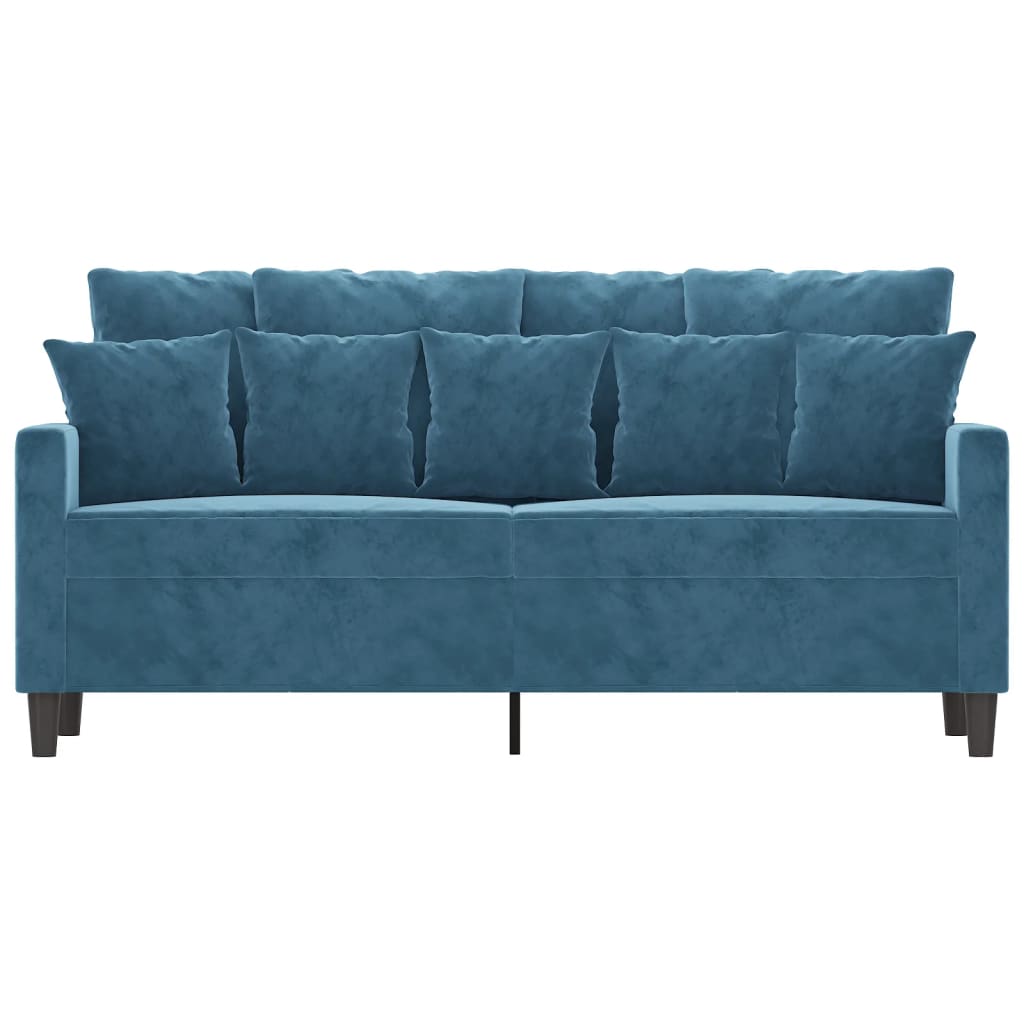 Tweezitsbank 140 cm fluweel blauw is nu te koop bij PeponiXL, paradijselijk wonen!
