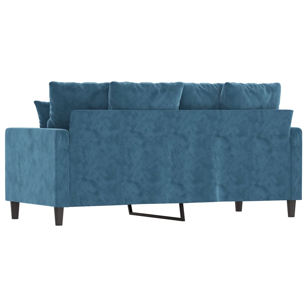 Tweezitsbank 140 cm fluweel blauw is nu te koop bij PeponiXL, paradijselijk wonen!