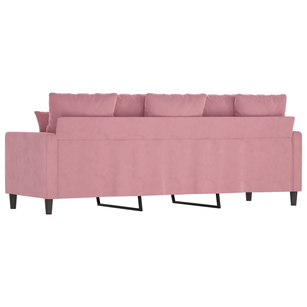 Driezitsbank 180 cm fluweel roze is nu te koop bij PeponiXL, paradijselijk wonen!