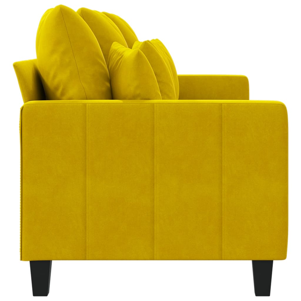 Driezitsbank 180 cm fluweel geel is nu te koop bij PeponiXL, paradijselijk wonen!