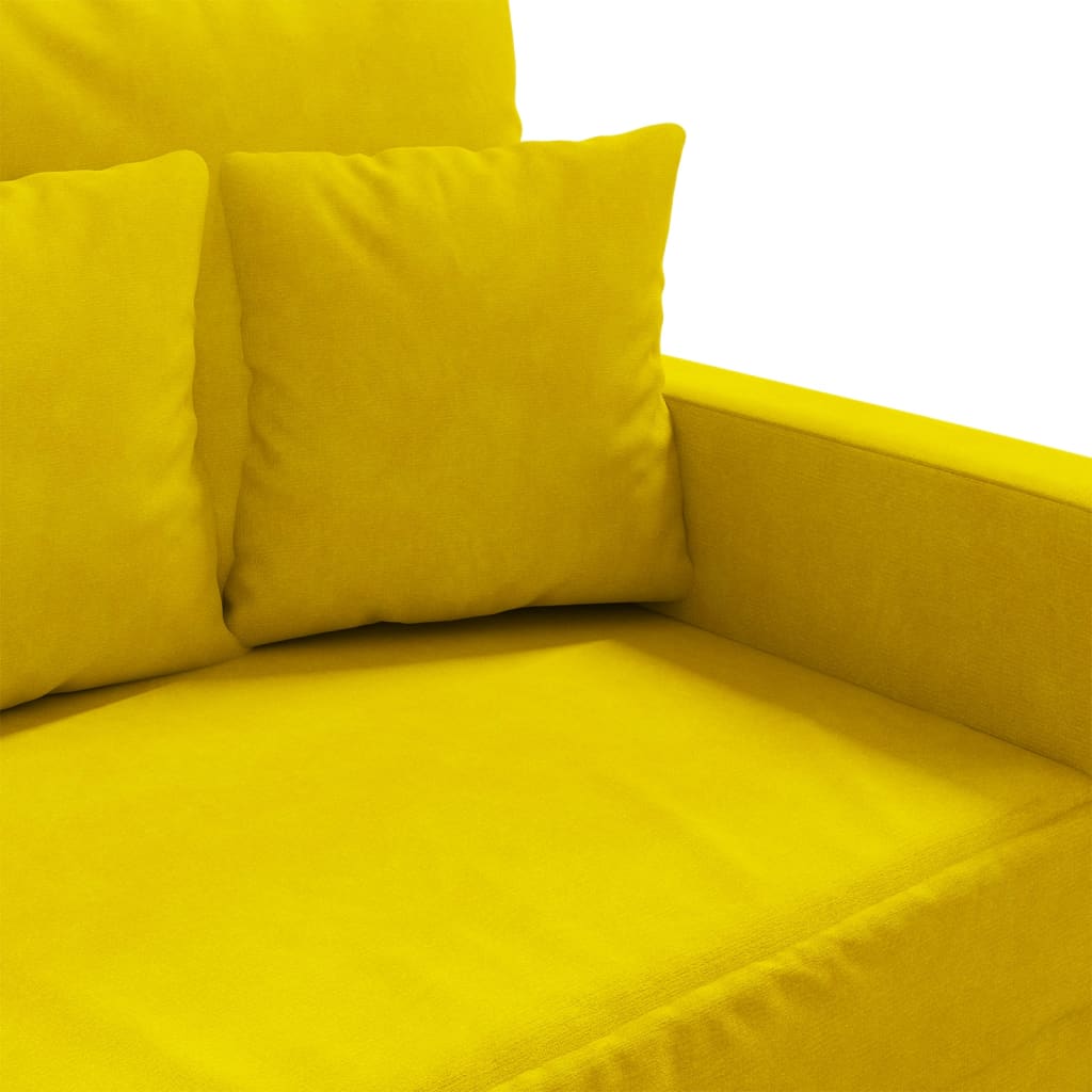 Driezitsbank 180 cm fluweel geel is nu te koop bij PeponiXL, paradijselijk wonen!