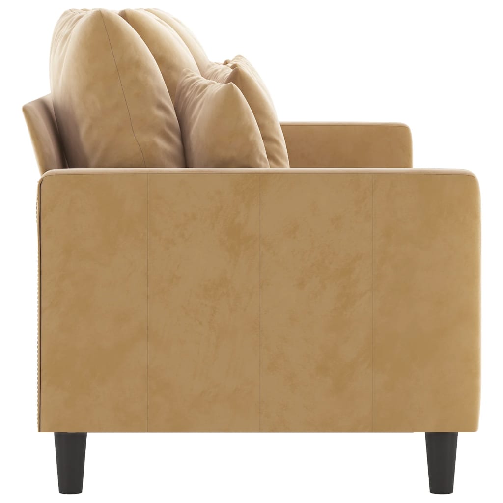 Driezitsbank 180 cm fluweel bruin is nu te koop bij PeponiXL, paradijselijk wonen!