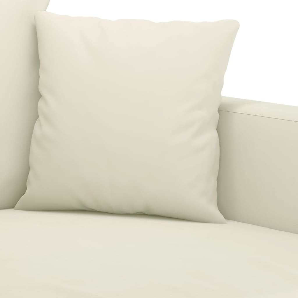 Driezitsbank 180 cm fluweel crèmekleurig is nu te koop bij PeponiXL, paradijselijk wonen!