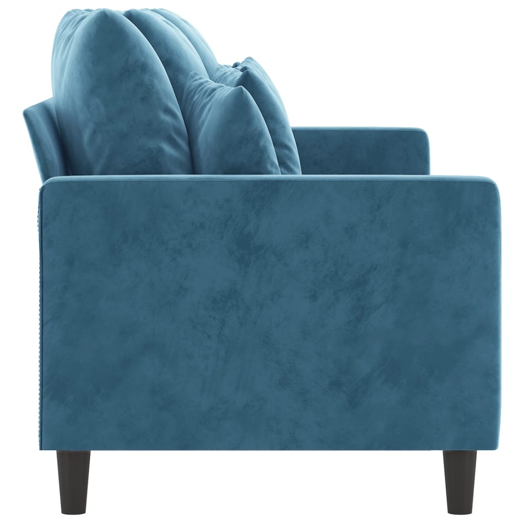 Driezitsbank 180 cm fluweel blauw is nu te koop bij PeponiXL, paradijselijk wonen!