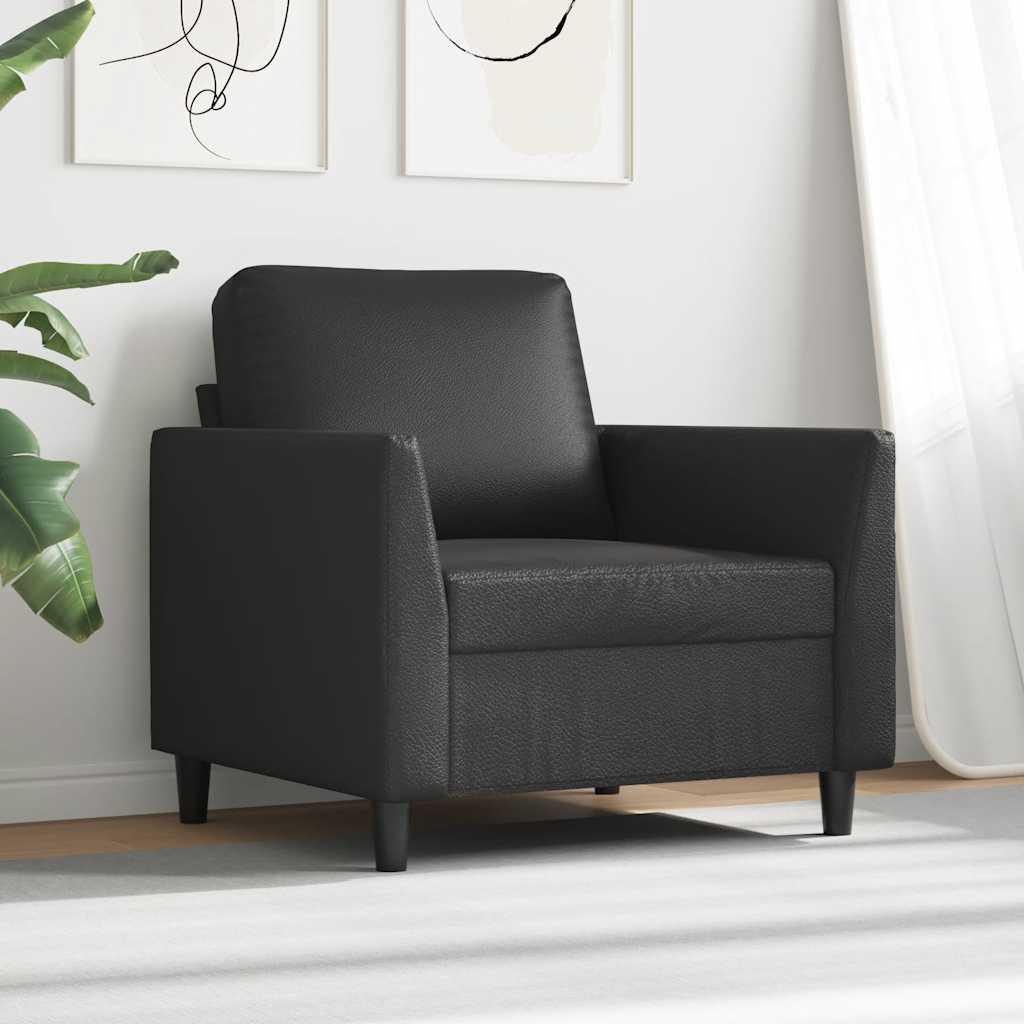 Fauteuil 60 cm kunstleer zwart is nu te koop bij PeponiXL, paradijselijk wonen!
