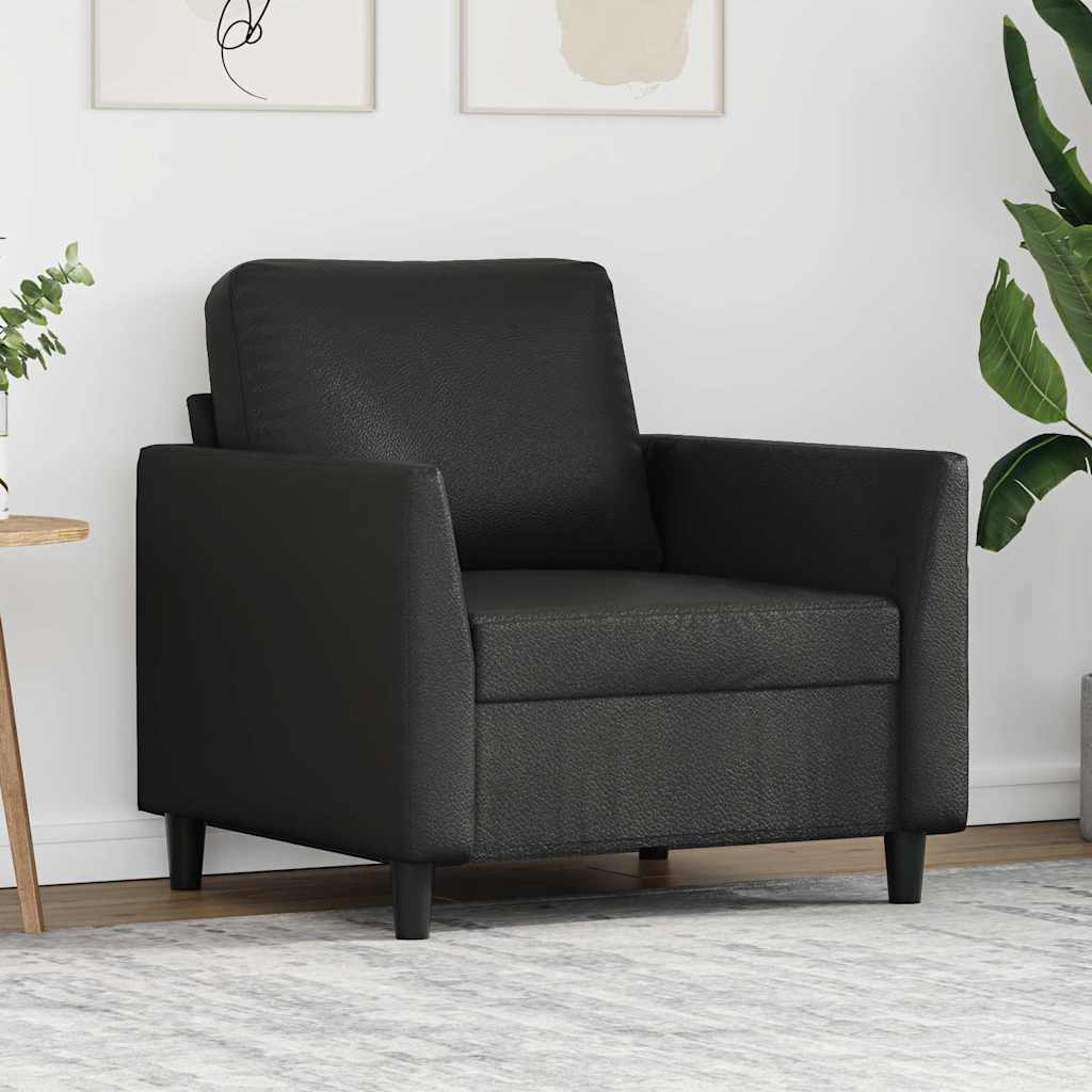 Fauteuil 60 cm kunstleer zwart is nu te koop bij PeponiXL, paradijselijk wonen!