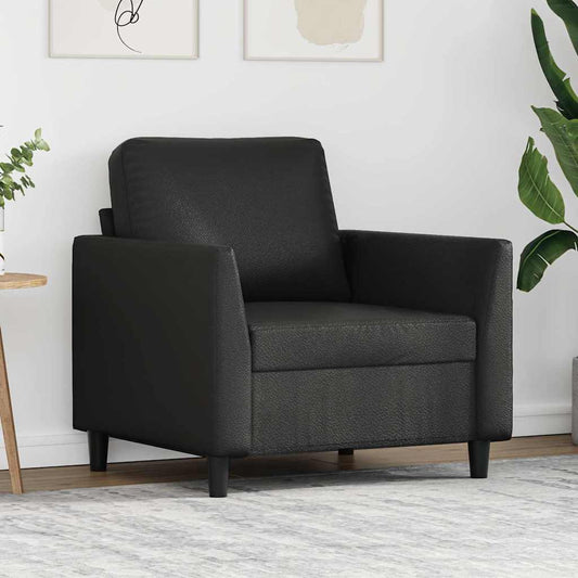 Fauteuil 60 cm kunstleer zwart is nu te koop bij PeponiXL, paradijselijk wonen!