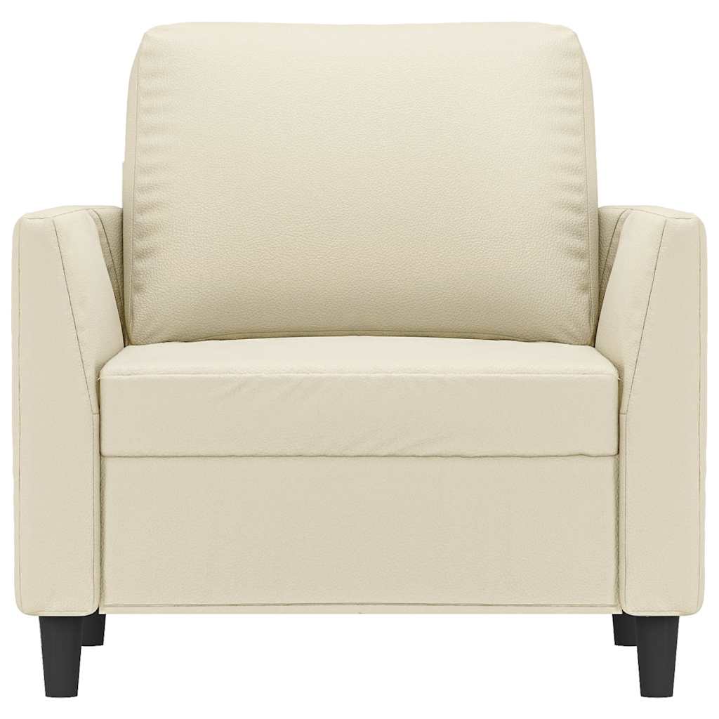 Fauteuil 60 cm kunstleer crèmekleurig is nu te koop bij PeponiXL, paradijselijk wonen!