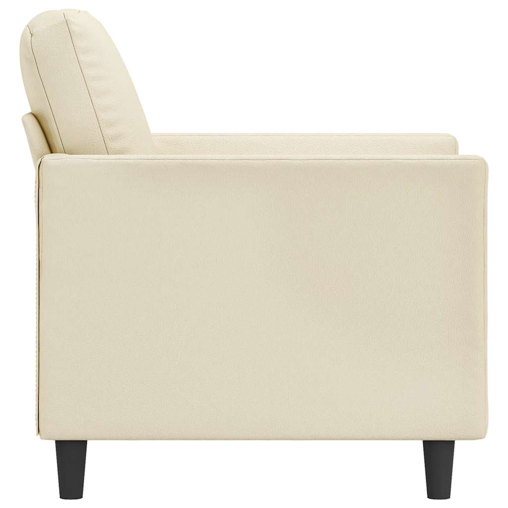 Fauteuil 60 cm kunstleer crèmekleurig is nu te koop bij PeponiXL, paradijselijk wonen!