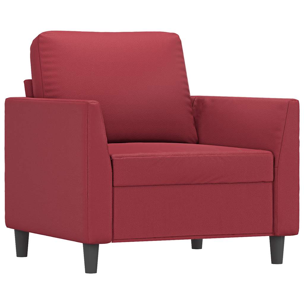 Fauteuil 60 cm kunstleer wijnrood is nu te koop bij PeponiXL, paradijselijk wonen!