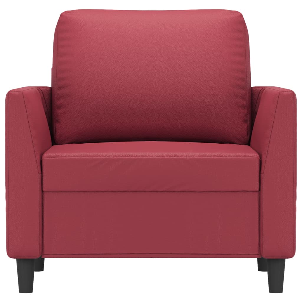 Fauteuil 60 cm kunstleer wijnrood is nu te koop bij PeponiXL, paradijselijk wonen!