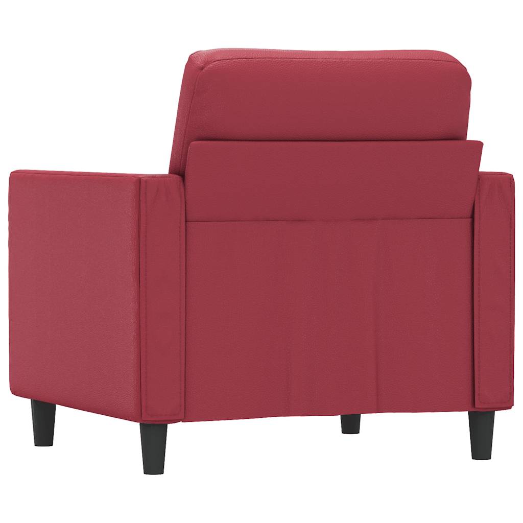 Fauteuil 60 cm kunstleer wijnrood is nu te koop bij PeponiXL, paradijselijk wonen!