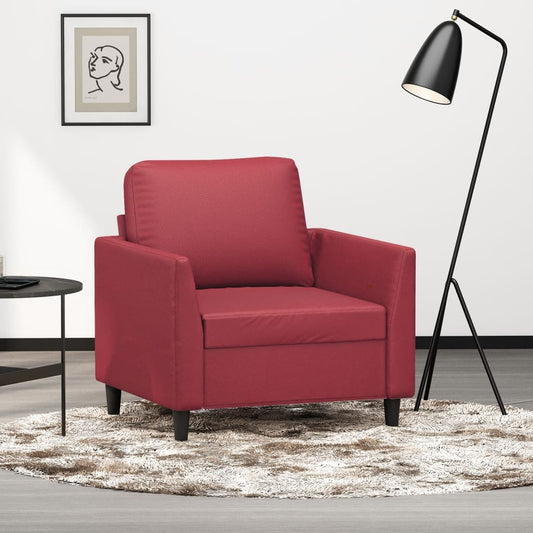 Fauteuil 60 cm kunstleer wijnrood is nu te koop bij PeponiXL, paradijselijk wonen!