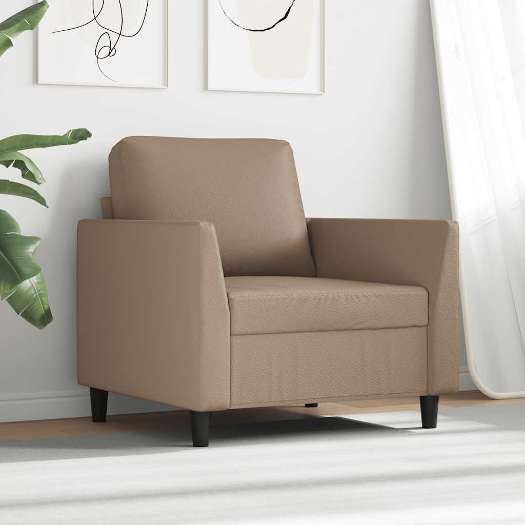 Fauteuil 60 cm kunstleer cappuccinokleurig is nu te koop bij PeponiXL, paradijselijk wonen!