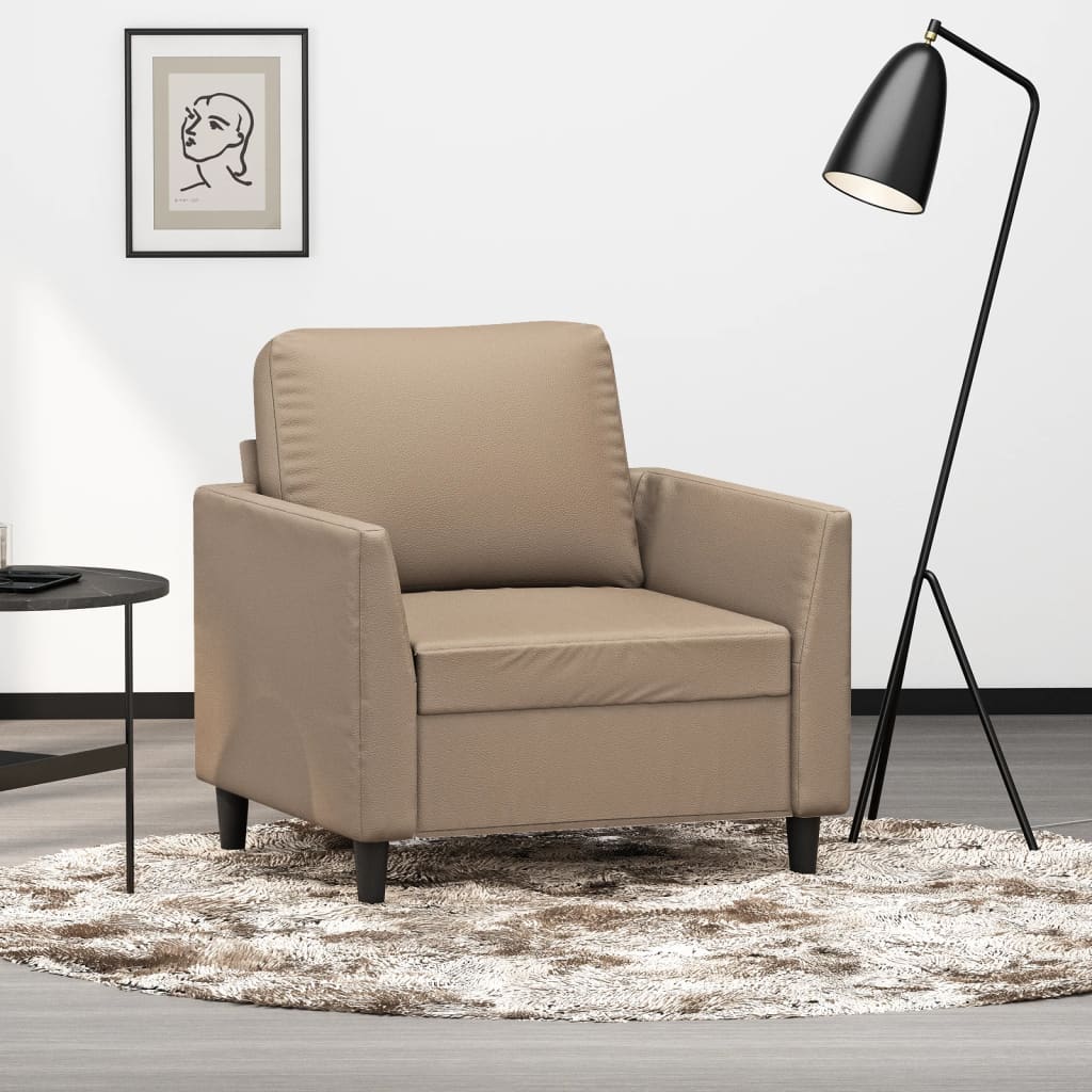 Fauteuil 60 cm kunstleer cappuccinokleurig is nu te koop bij PeponiXL, paradijselijk wonen!