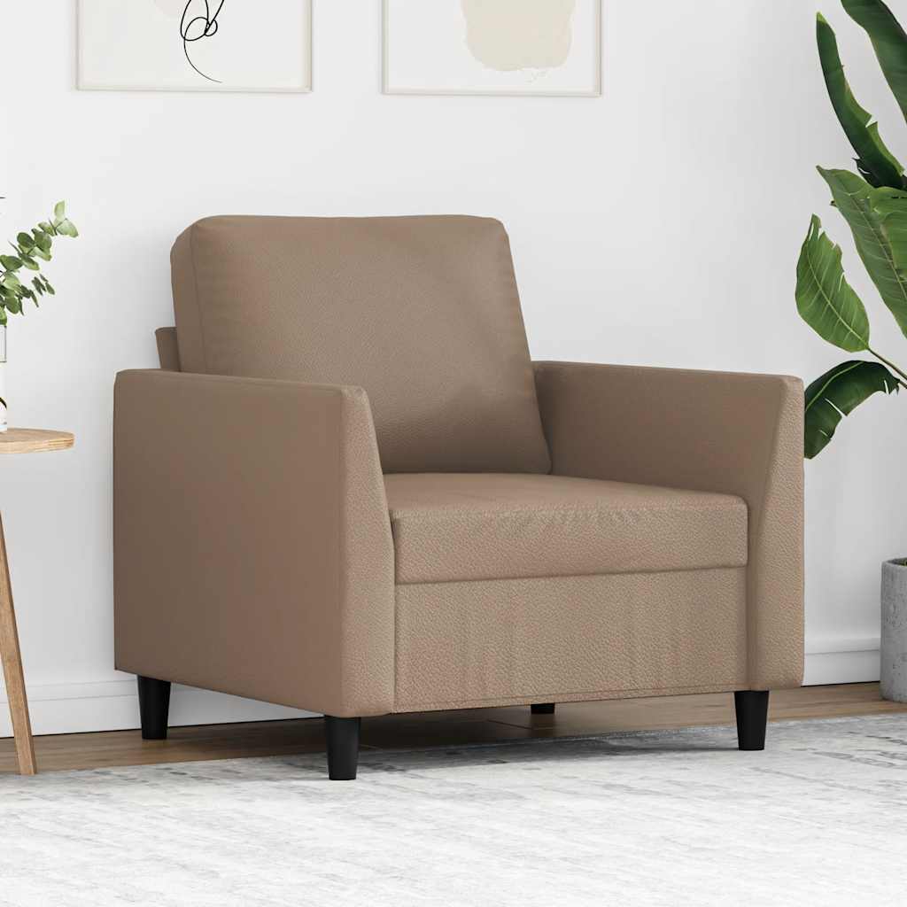 Fauteuil 60 cm kunstleer cappuccinokleurig is nu te koop bij PeponiXL, paradijselijk wonen!