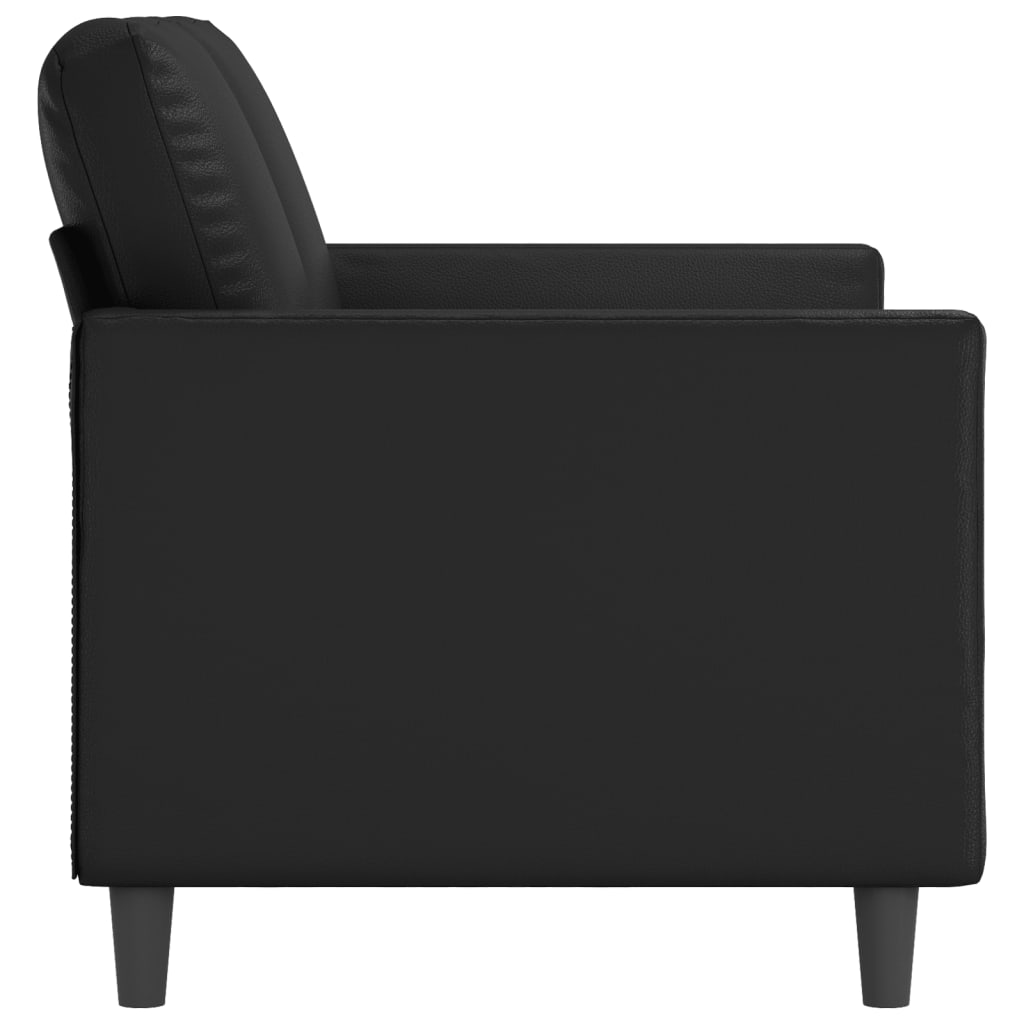 Tweezitsbank 120 cm kunstleer zwart is nu te koop bij PeponiXL, paradijselijk wonen!