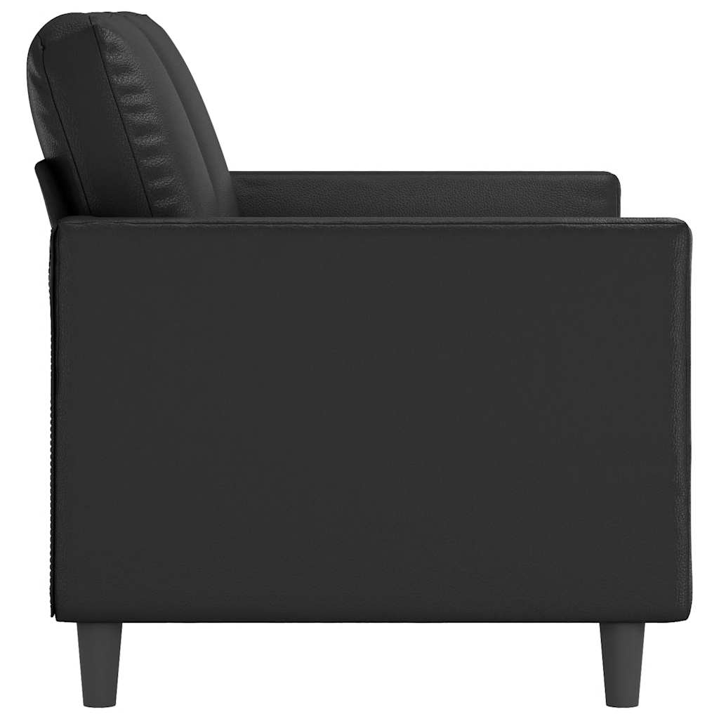 Tweezitsbank 120 cm kunstleer zwart is nu te koop bij PeponiXL, paradijselijk wonen!