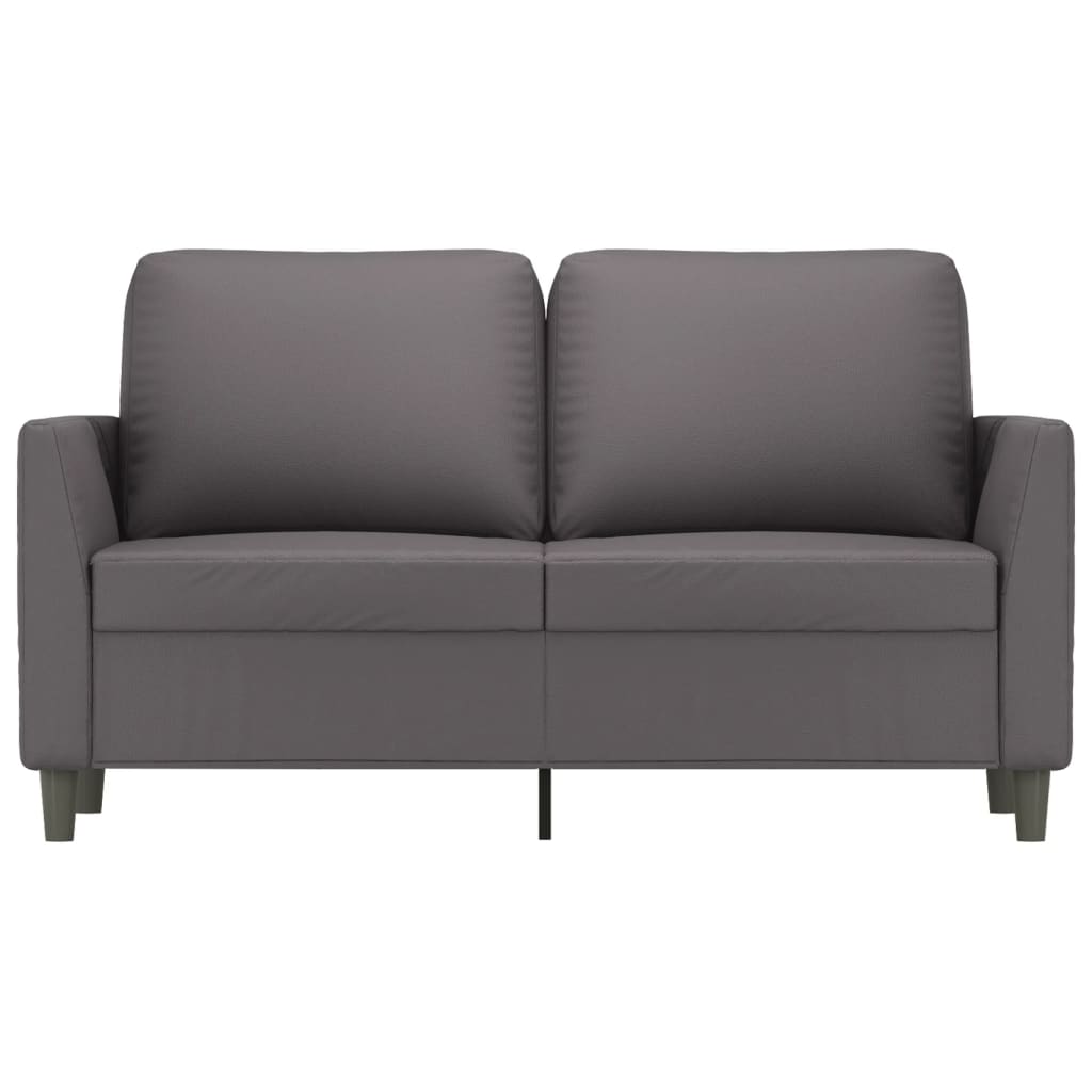 Tweezitsbank 120 cm kunstleer grijs is nu te koop bij PeponiXL, paradijselijk wonen!