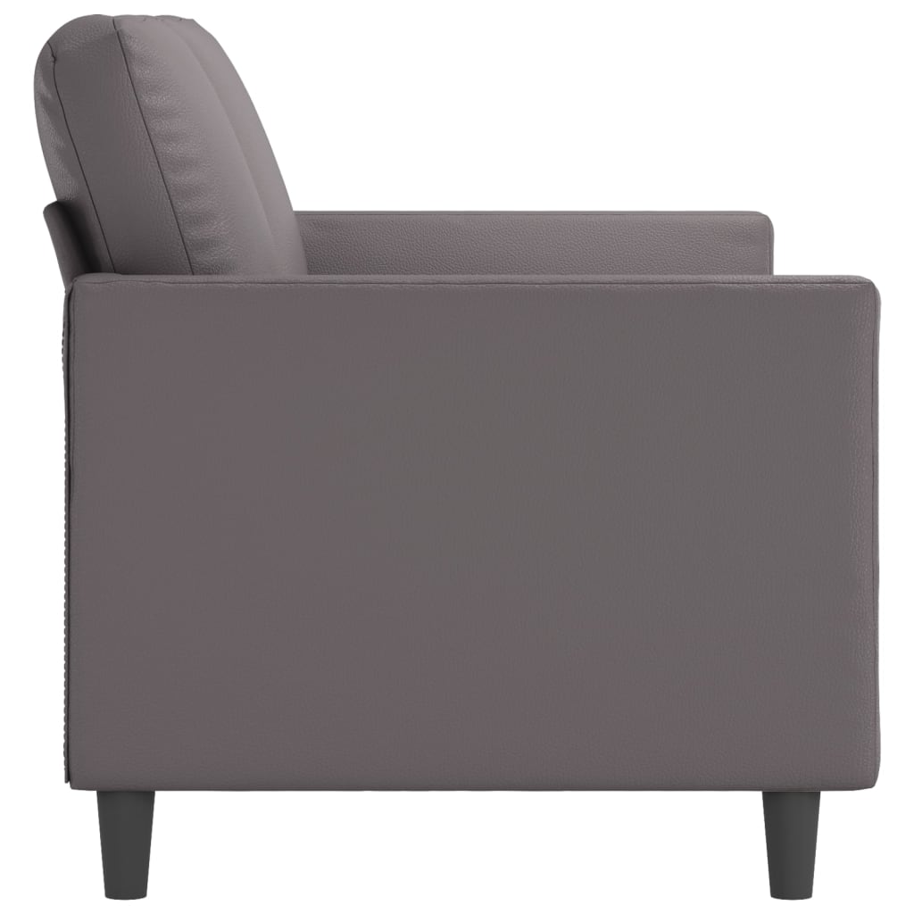 Tweezitsbank 140 cm kunstleer grijs is nu te koop bij PeponiXL, paradijselijk wonen!