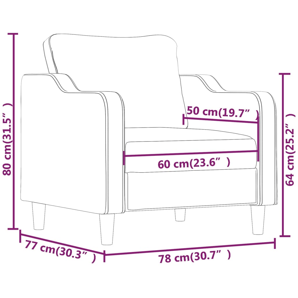 Fauteuil 60 cm stof lichtgrijs is nu te koop bij PeponiXL, paradijselijk wonen!