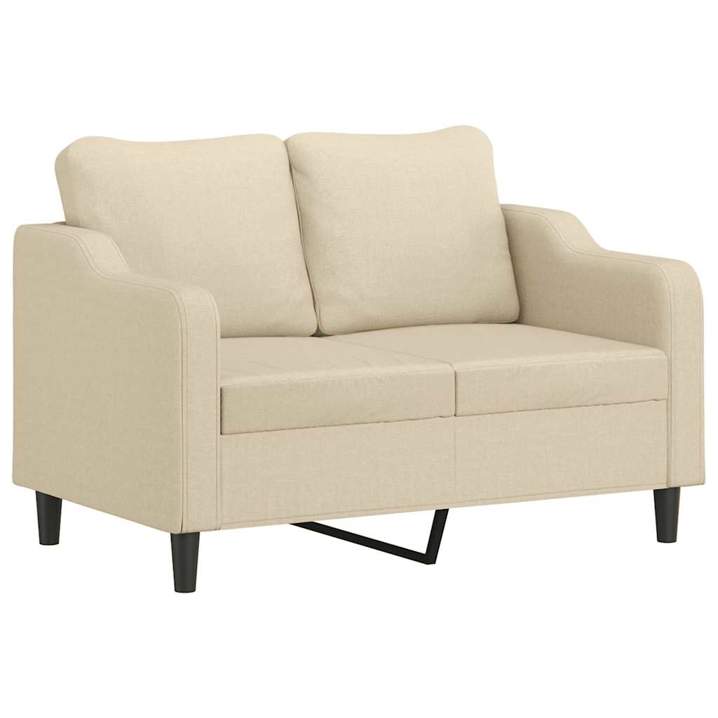 Tweezitsbank 120 cm stof crèmekleurig is nu te koop bij PeponiXL, paradijselijk wonen!