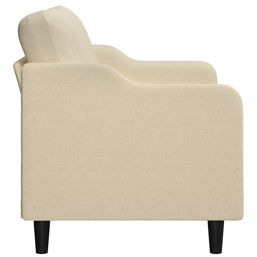 Tweezitsbank 120 cm stof crèmekleurig is nu te koop bij PeponiXL, paradijselijk wonen!