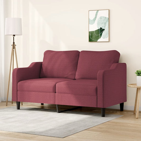 Tweezitsbank 140 cm stof wijnrood is nu te koop bij PeponiXL, paradijselijk wonen!