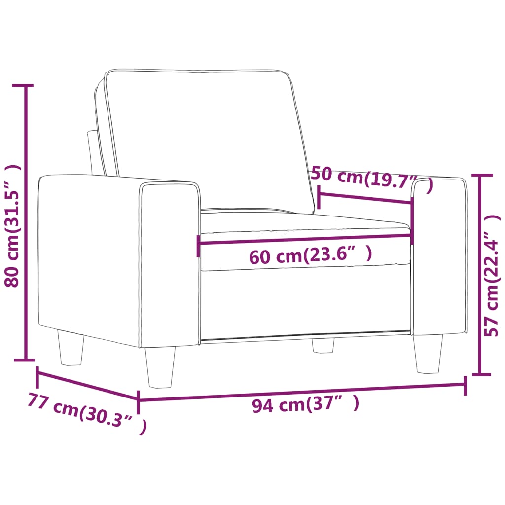 Fauteuil 60 cm stof crèmekleurig is nu te koop bij PeponiXL, paradijselijk wonen!