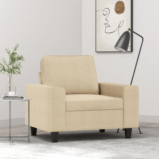 Fauteuil 60 cm stof crèmekleurig is nu te koop bij PeponiXL, paradijselijk wonen!