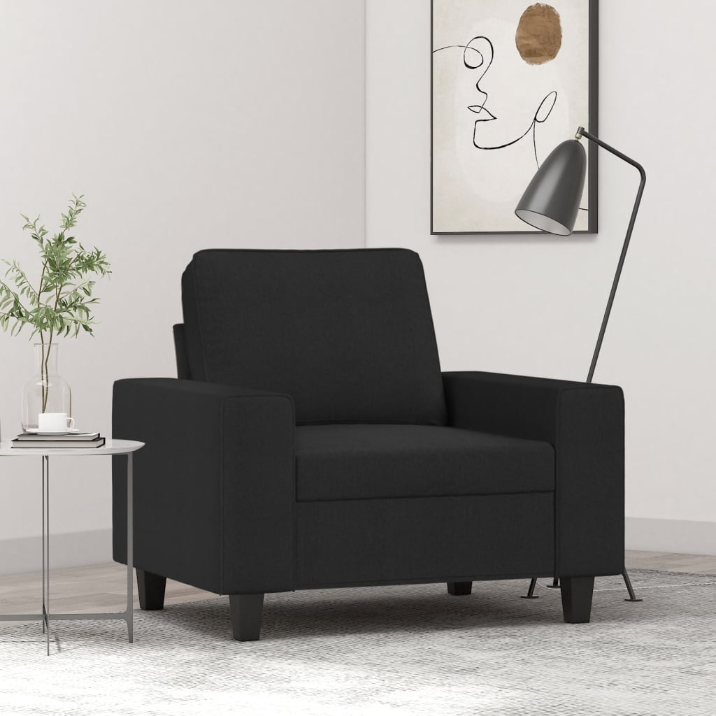 Fauteuil 60 cm stof zwart is nu te koop bij PeponiXL, paradijselijk wonen!