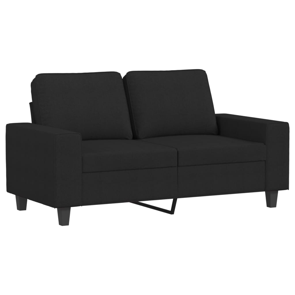 Tweezitsbank 120 cm stof zwart is nu te koop bij PeponiXL, paradijselijk wonen!