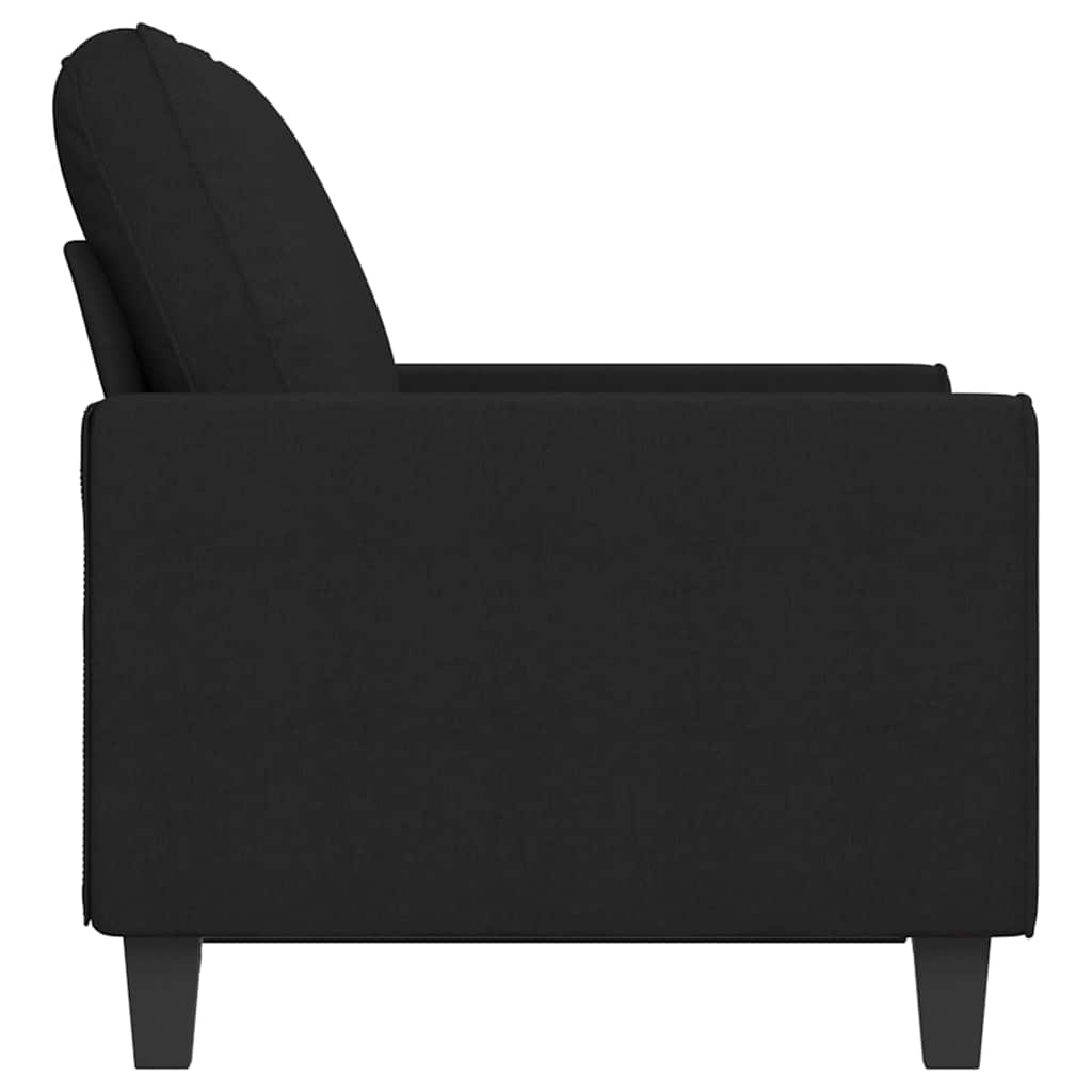 Tweezitsbank 120 cm stof zwart is nu te koop bij PeponiXL, paradijselijk wonen!