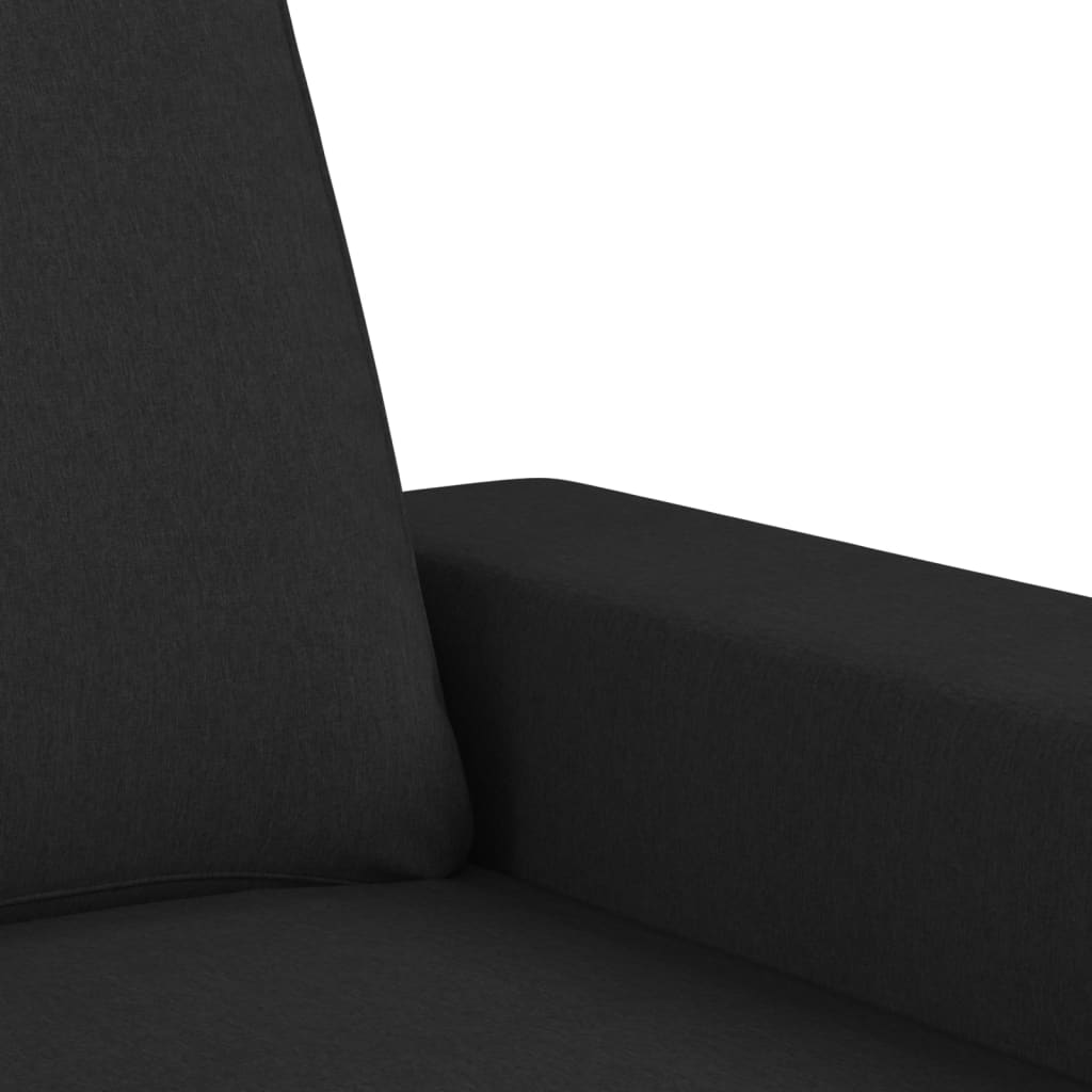 Tweezitsbank 120 cm stof zwart is nu te koop bij PeponiXL, paradijselijk wonen!