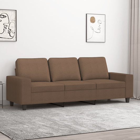 Driezitsbank 180 cm stof bruin is nu te koop bij PeponiXL, paradijselijk wonen!