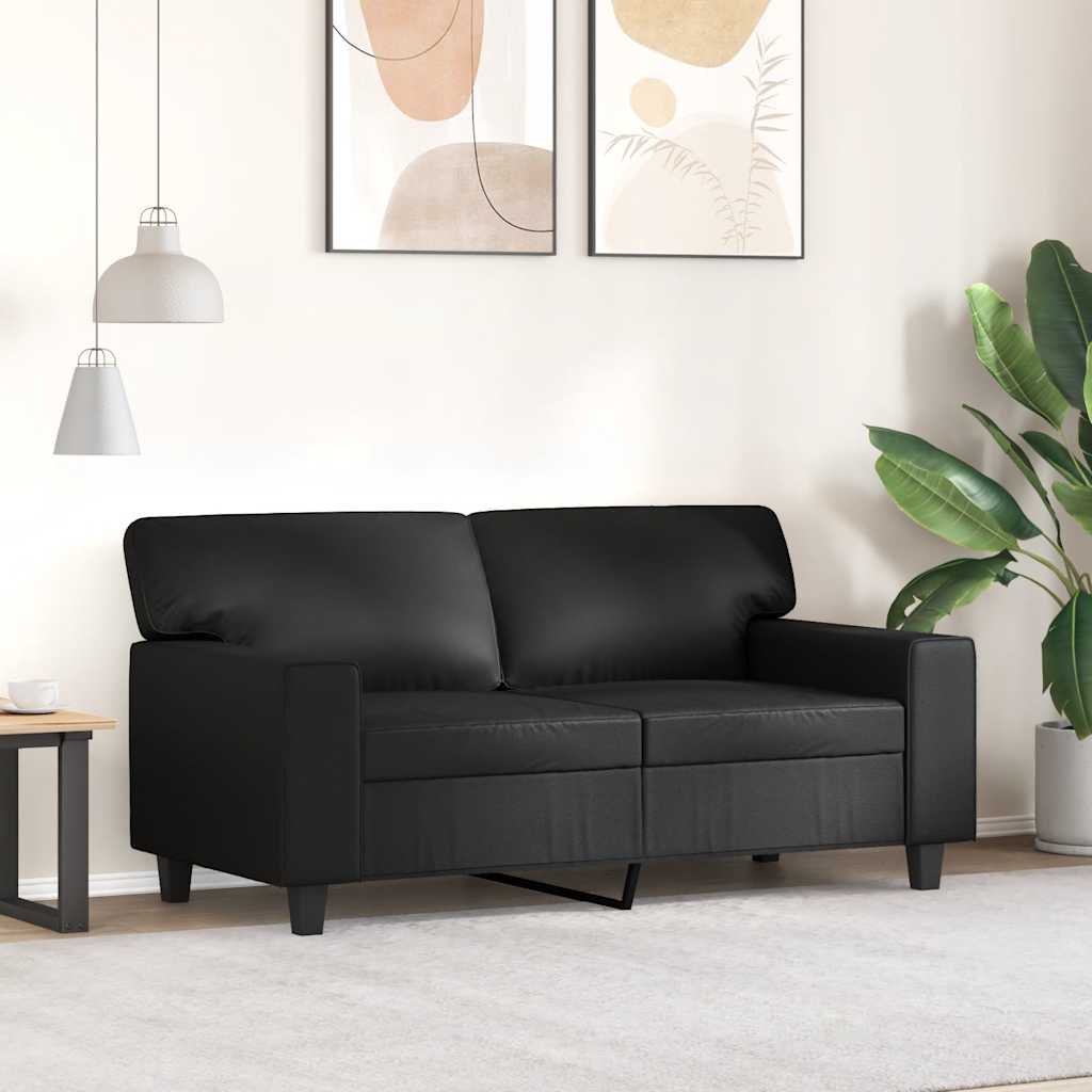 Tweezitsbank 120 cm kunstleer zwart is nu te koop bij PeponiXL, paradijselijk wonen!