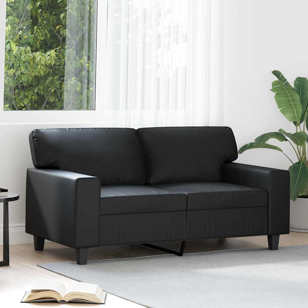 Tweezitsbank 120 cm kunstleer zwart is nu te koop bij PeponiXL, paradijselijk wonen!