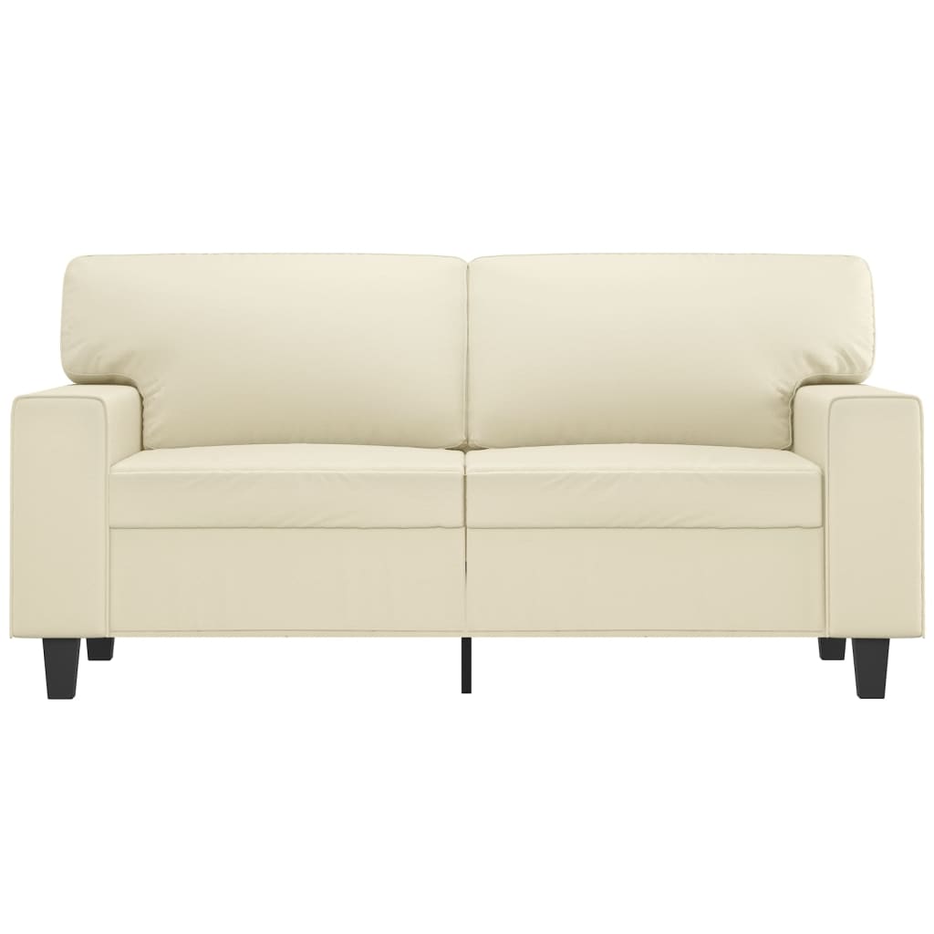 Tweezitsbank 120 cm kunstleer crèmekleurig is nu te koop bij PeponiXL, paradijselijk wonen!