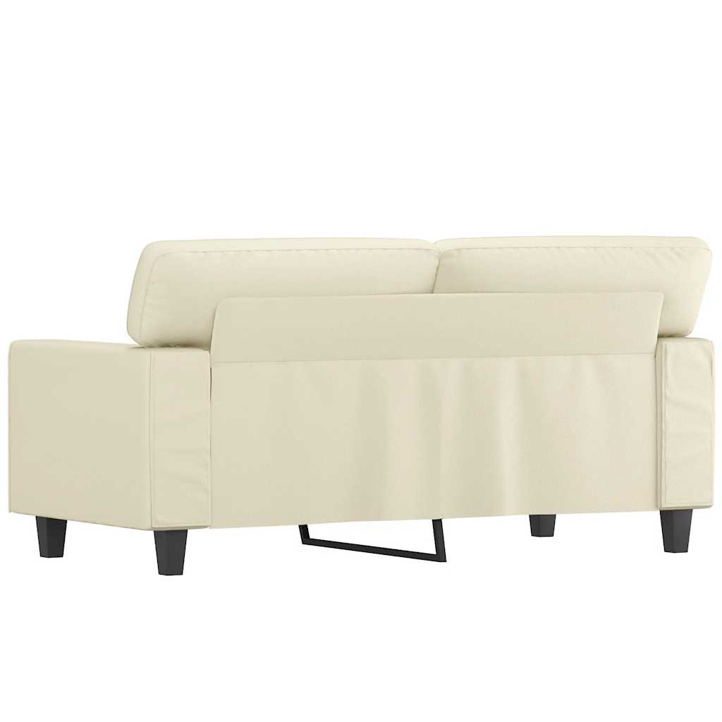 Tweezitsbank 120 cm kunstleer crèmekleurig is nu te koop bij PeponiXL, paradijselijk wonen!