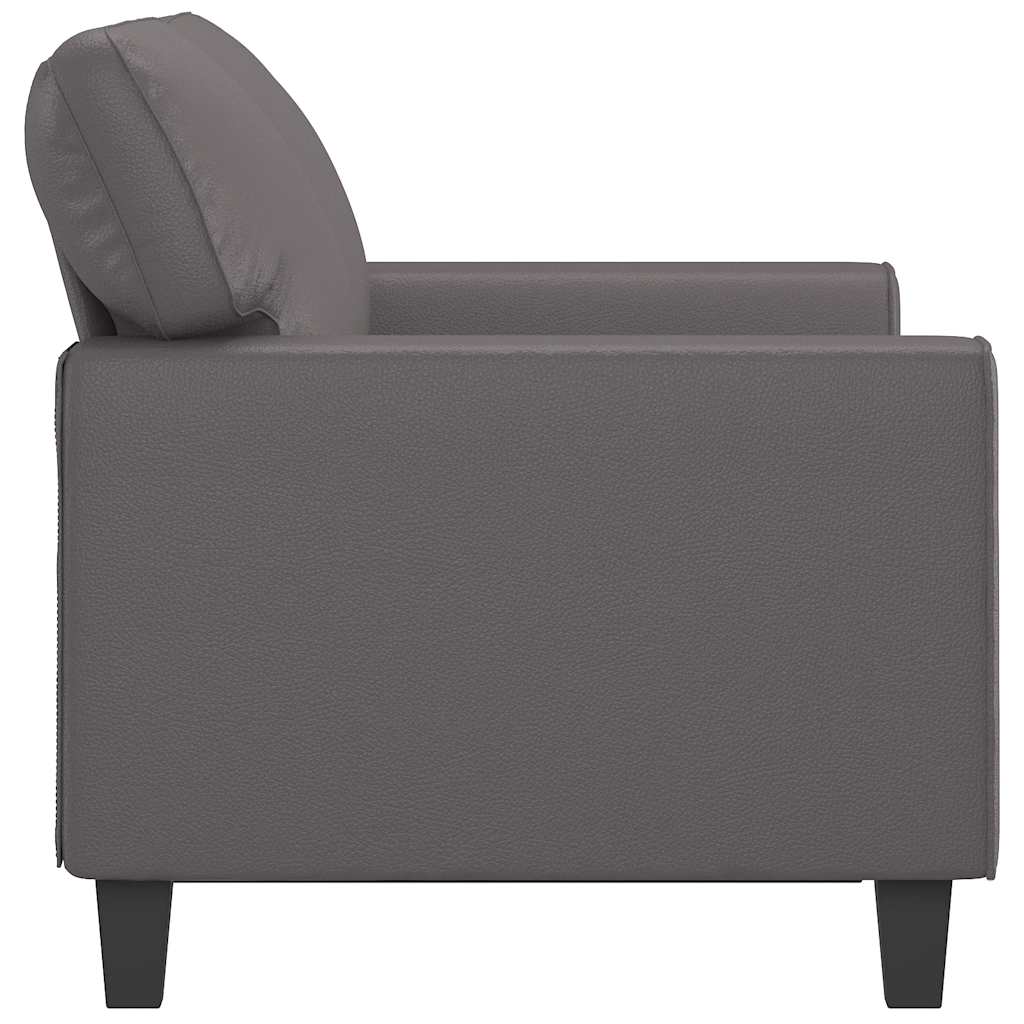 Tweezitsbank 120 cm kunstleer grijs is nu te koop bij PeponiXL, paradijselijk wonen!
