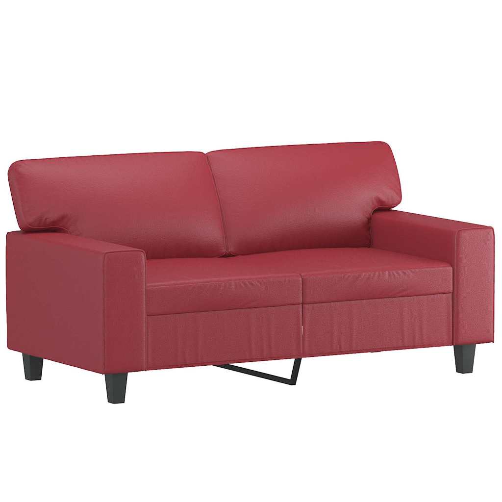 Tweezitsbank 120 cm kunstleer wijnrood is nu te koop bij PeponiXL, paradijselijk wonen!