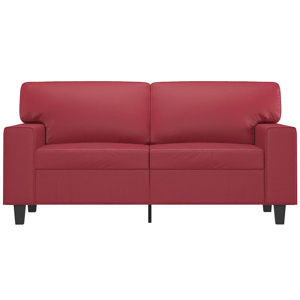 Tweezitsbank 120 cm kunstleer wijnrood is nu te koop bij PeponiXL, paradijselijk wonen!