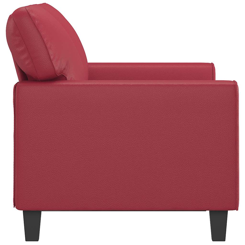 Tweezitsbank 120 cm kunstleer wijnrood is nu te koop bij PeponiXL, paradijselijk wonen!
