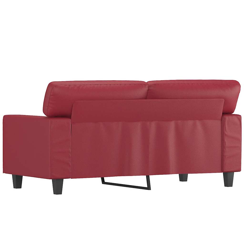 Tweezitsbank 120 cm kunstleer wijnrood is nu te koop bij PeponiXL, paradijselijk wonen!