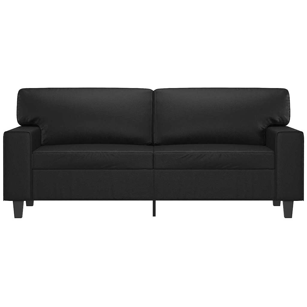 Tweezitsbank 140 cm kunstleer zwart is nu te koop bij PeponiXL, paradijselijk wonen!