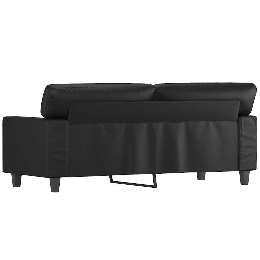 Tweezitsbank 140 cm kunstleer zwart is nu te koop bij PeponiXL, paradijselijk wonen!