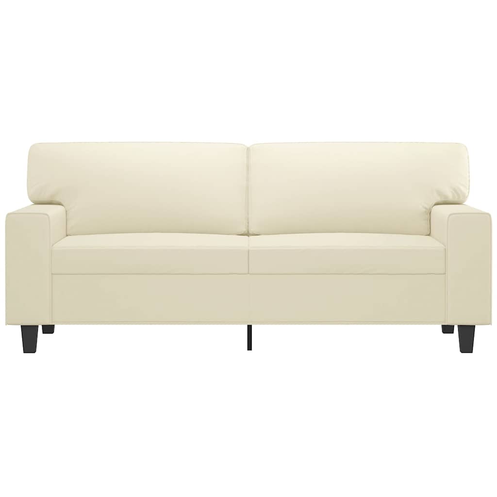 Tweezitsbank 140 cm kunstleer crèmekleurig is nu te koop bij PeponiXL, paradijselijk wonen!